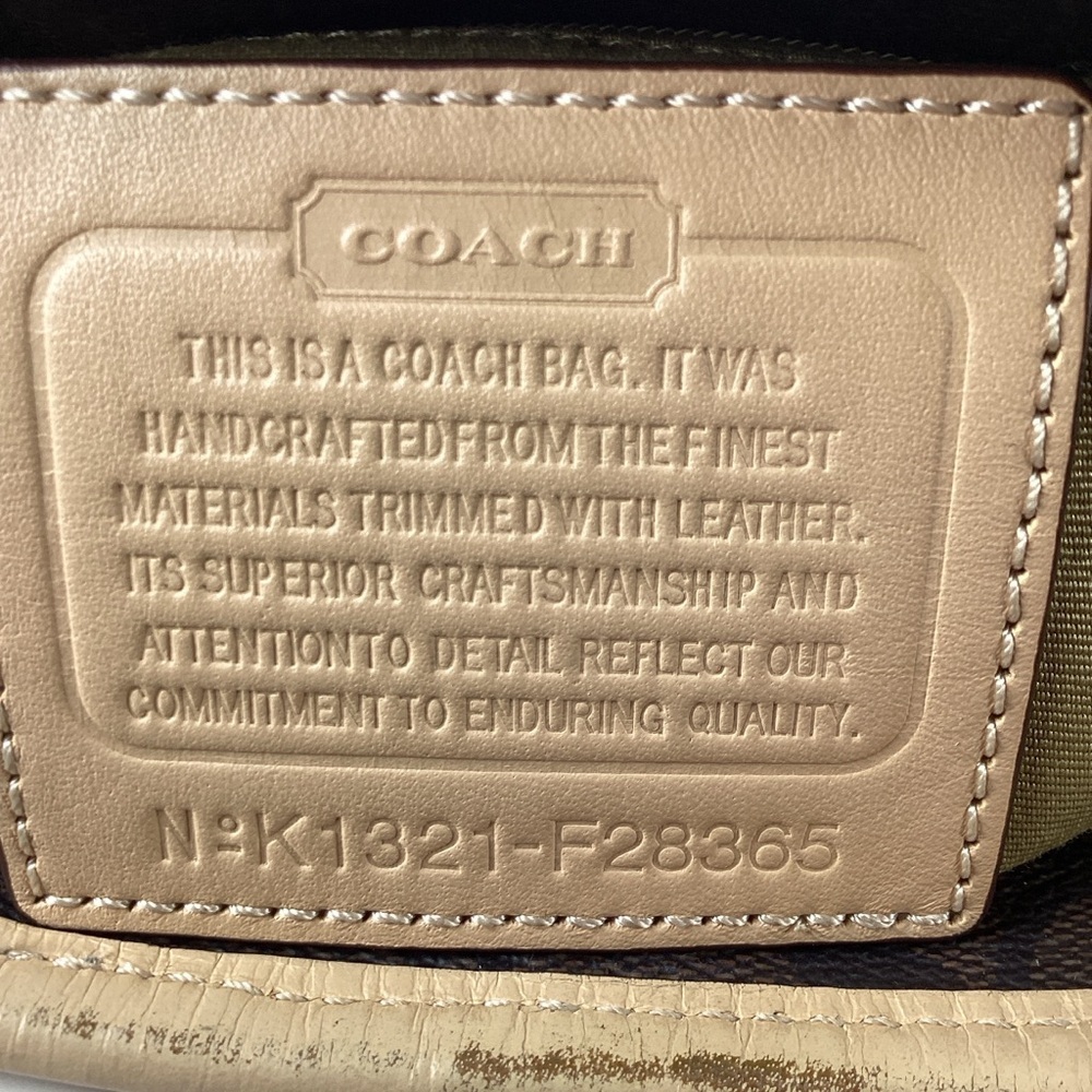 Coach Vintage Peyton Bag Brown Black Signature Tote with Wallet‎ Purse - Picture 8 of 16